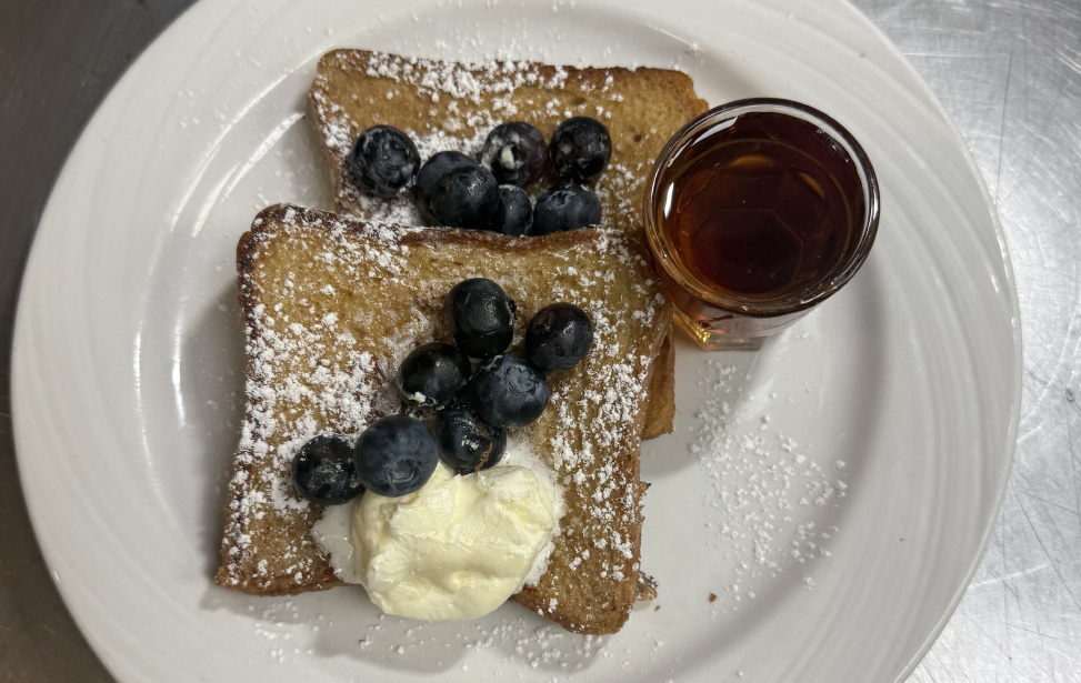French toast with blueberries