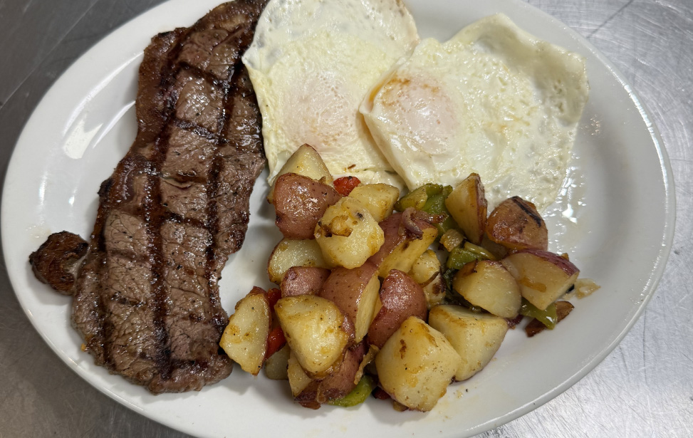 Steak and eggs